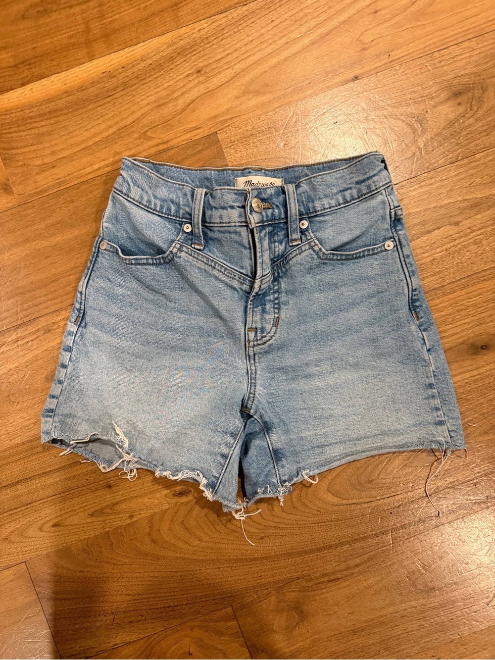 Madewell Light Wash High-Rise Denim Cutoff Shorts